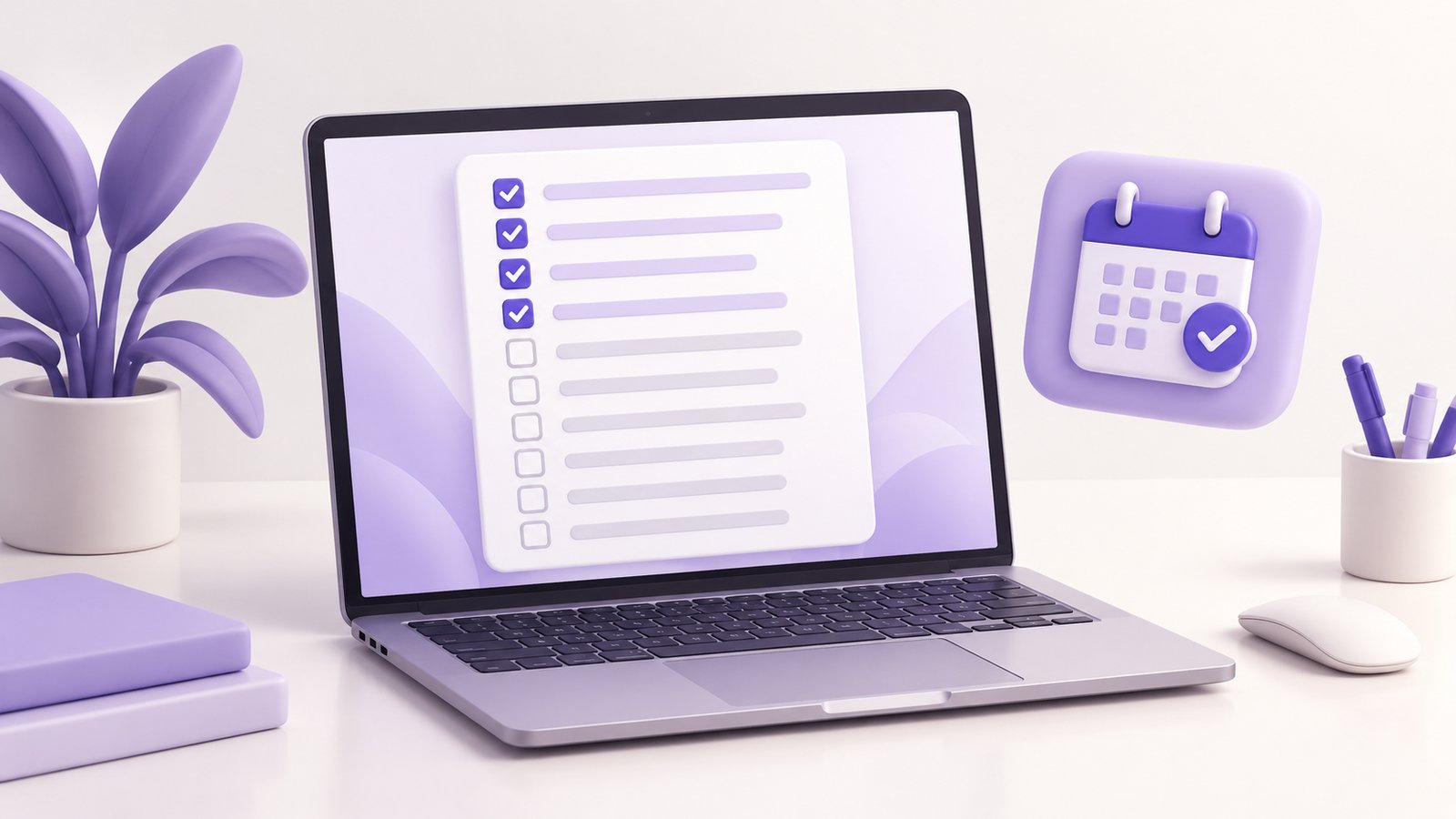 An agency client onboarding checklist on a laptop with the first steps already ticked by automation